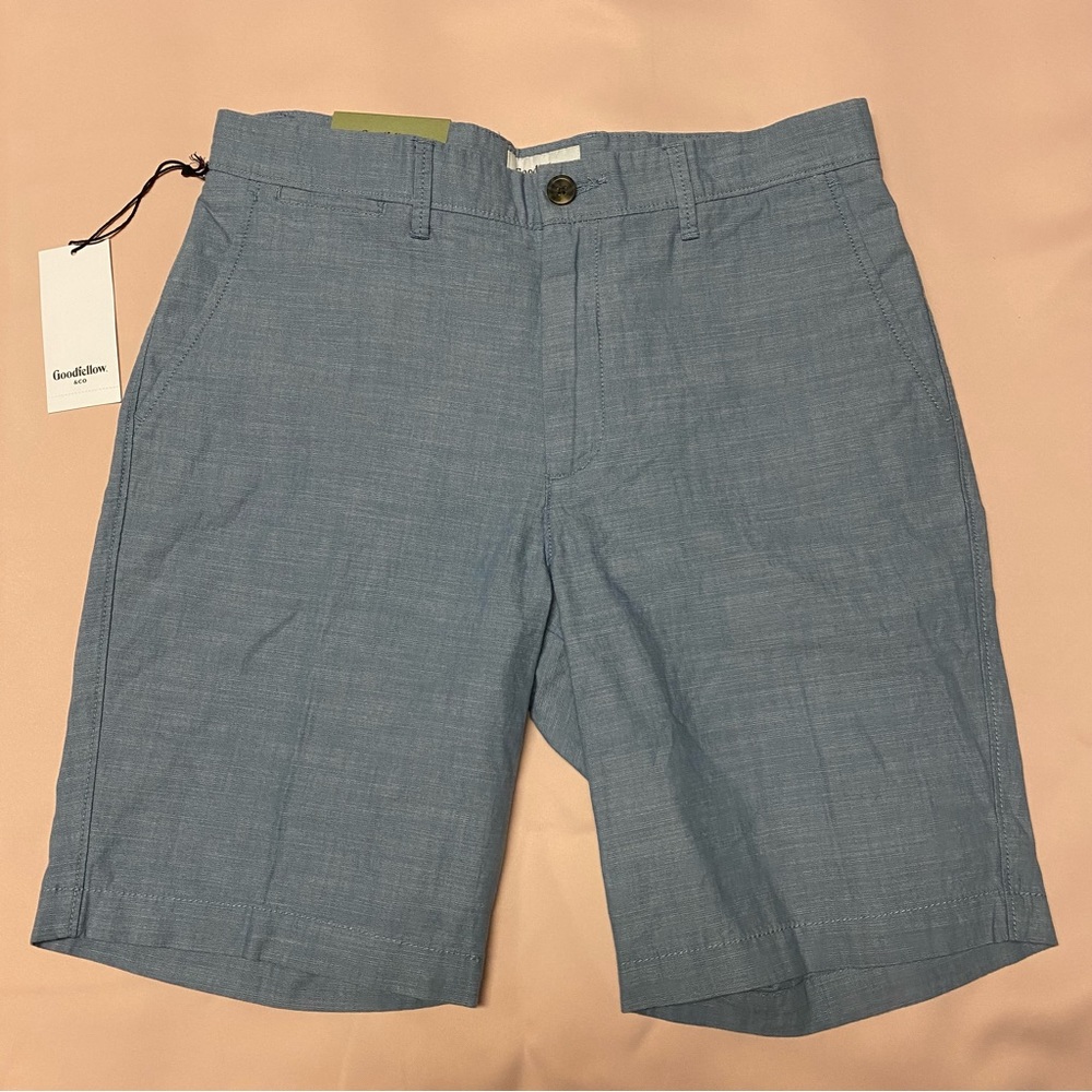 NWT Goodfellow & Co Men’s Linden Flat Front Shorts - Blue